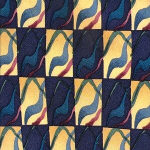 J. Garcia Blue and Yellow Abstract Tie Birthday Collection 59”